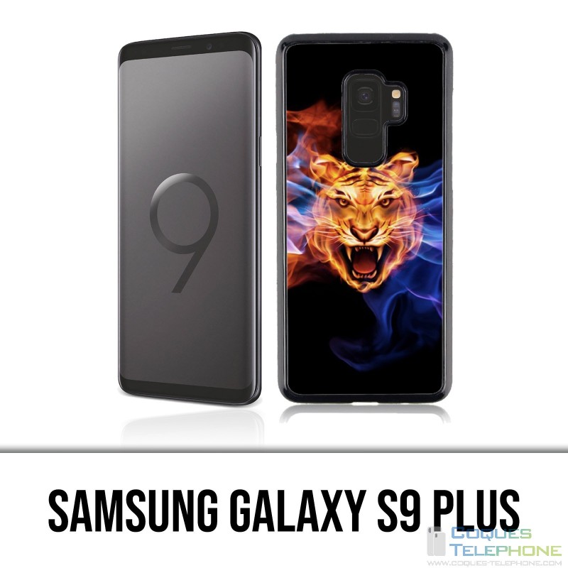 Coque Samsung Galaxy S9 PLUS - Tigre Flammes