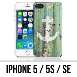 IPhone 5 / 5S / SE Hülle - Marine Wood Anchor