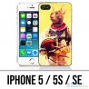 Coque iPhone 5 / 5S / SE - Animal Astronaute Chat