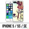 Coque iPhone 5 / 5S / SE - Animal Astronaute Dinosaure