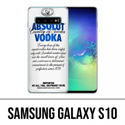 Coque Samsung Galaxy S10 - Absolut Vodka