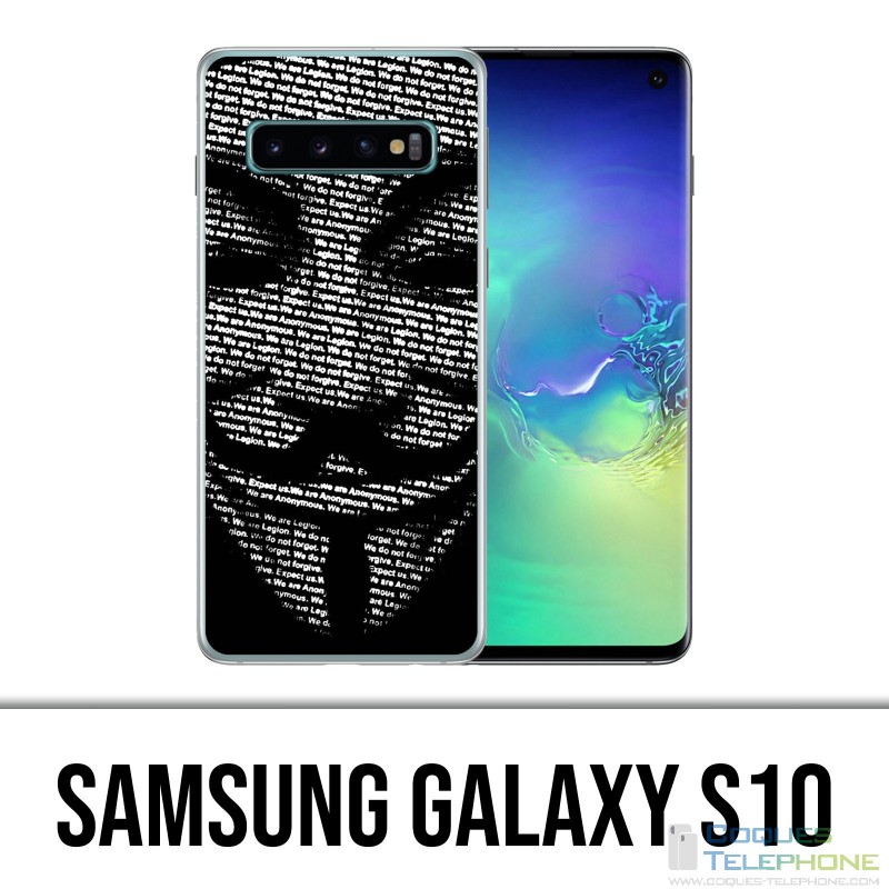 Coque Samsung Galaxy S10 - Anonymous 3D