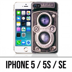 Coque iPhone 5 / 5S / SE - Appareil Photo Vintage Noir