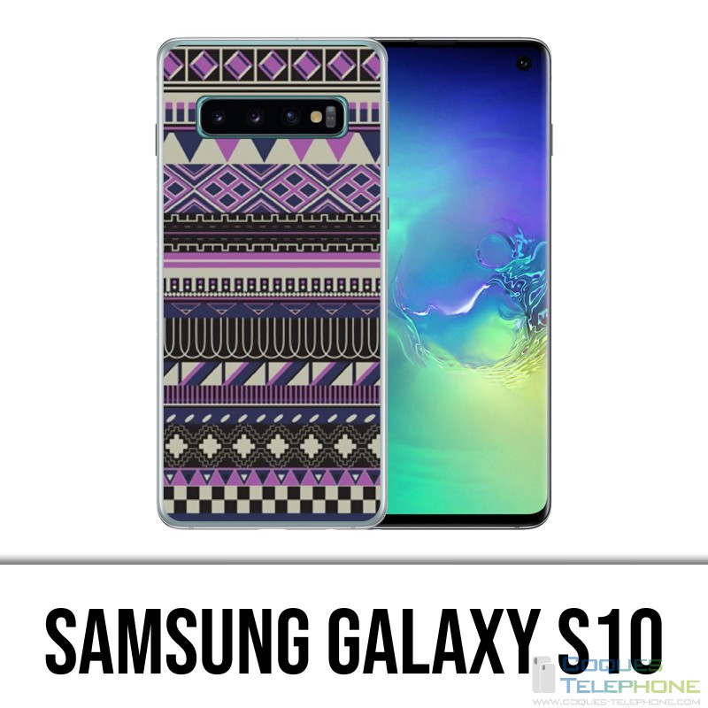 Samsung Galaxy S10 Case - Purple Azteque
