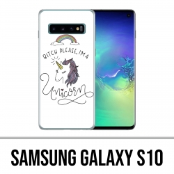 Coque Samsung Galaxy S10 - Bitch Please Unicorn Licorne