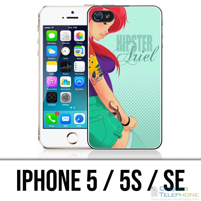 Coque iPhone 5 / 5S / SE - Ariel Sirène Hipster