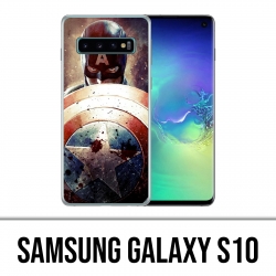Coque Samsung Galaxy S10 - Captain America Grunge Avengers