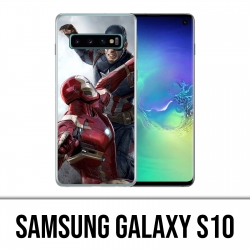 Coque Samsung Galaxy S10 - Captain America Vs Iron Man Avengers