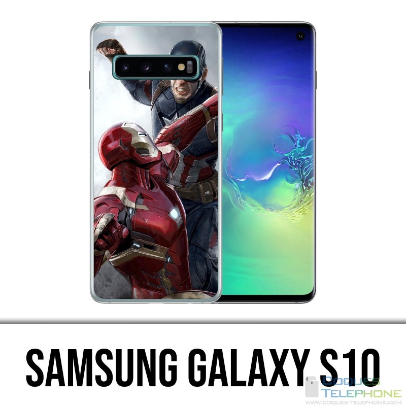 Custodia Samsung Galaxy S10 - Captain America Iron Man Avengers Vs