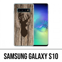 Coque Samsung Galaxy S10 - Cerf Bois Oiseau