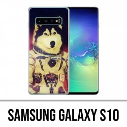 Coque Samsung Galaxy S10 - Chien Jusky Astronaute