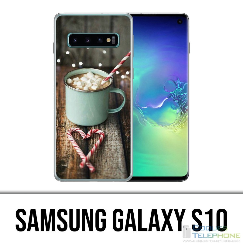 Samsung Galaxy S10 Hülle - Marshmallow aus heißer Schokolade