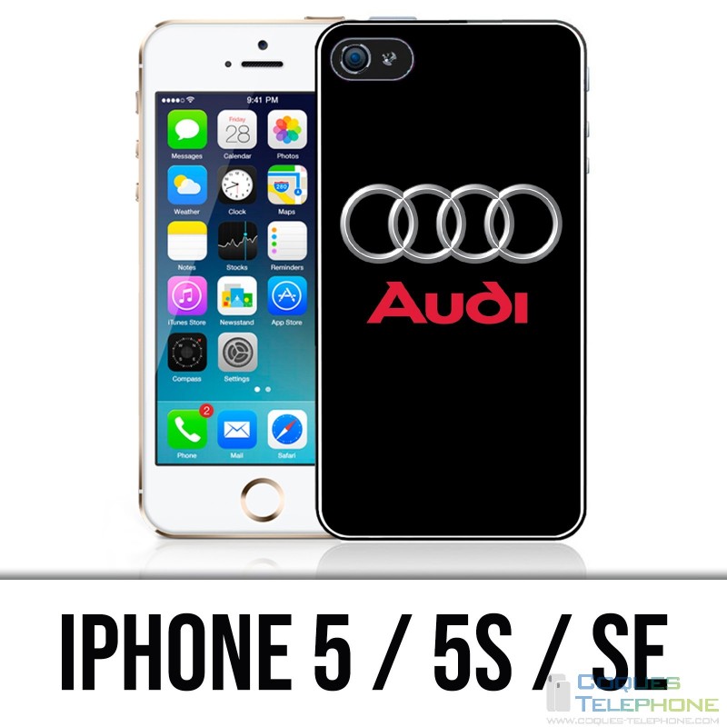 Custodia per iPhone 5 / 5S / SE - Audi Logo in metallo