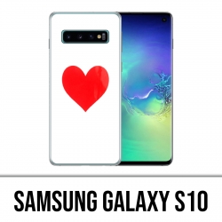 Carcasa Samsung Galaxy S10 - Corazón Rojo