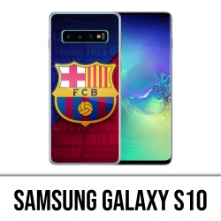 Coque Samsung Galaxy S10 - Football Fc Barcelone Logo