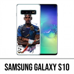 Samsung Galaxy S10 Hülle - Fußball Frankreich Pogba Zeichnung