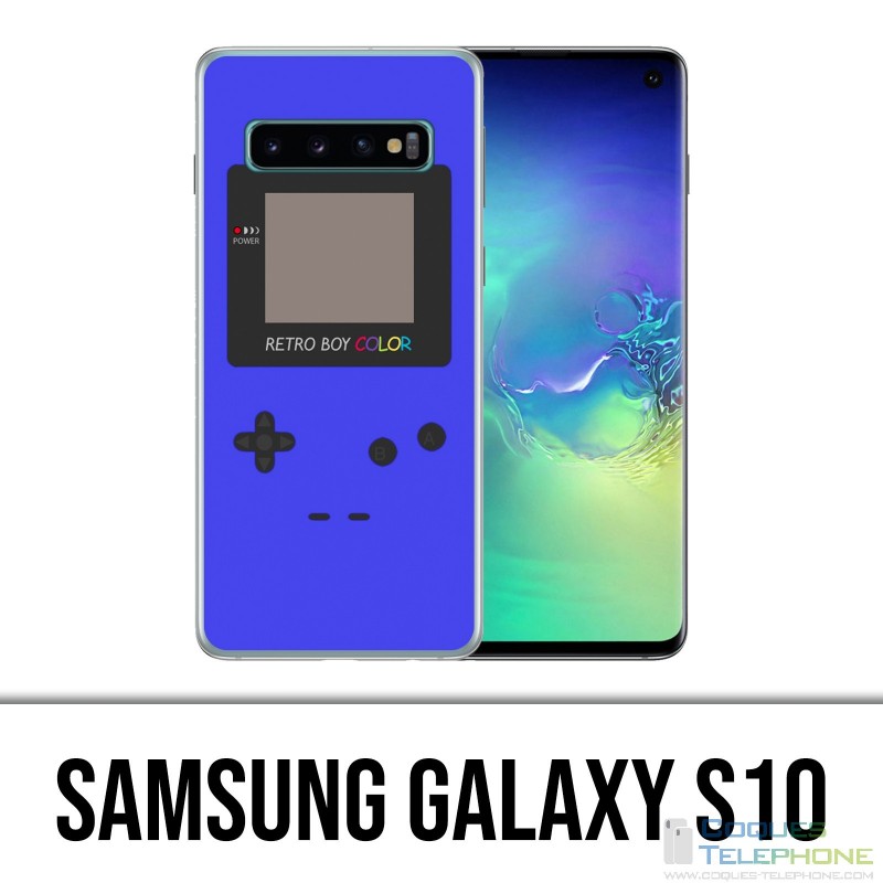 Coque Samsung Galaxy S10 - Game Boy Color Bleu