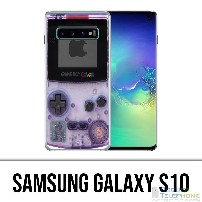 Samsung Galaxy S10 Hülle - Game Boy Farbe Violett
