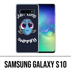 Coque Samsung Galaxy S10 - Just Keep Swimming