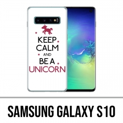 Samsung Galaxy S10 Hülle - Keep Calm Unicorn Unicorn