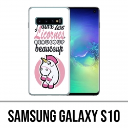 Samsung Galaxy S10 Hülle - Einhörner