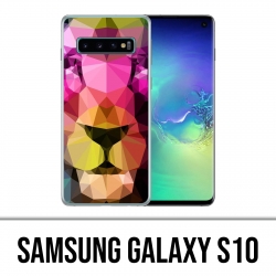 Coque Samsung Galaxy S10 - Lion Geometrique
