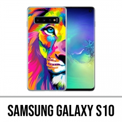 Coque Samsung Galaxy S10 - Lion Multicolore