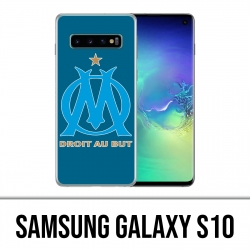 Coque Samsung Galaxy S10 - Logo Om Marseille Big Fond Bleu