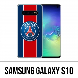 Coque Samsung Galaxy S10 - Logo Psg New Bande Rouge