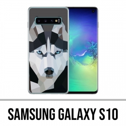 Samsung Galaxy S10 Hülle - Husky Origami Wolf
