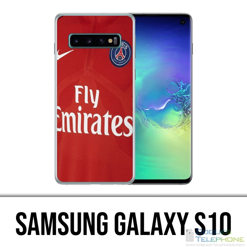 Samsung Galaxy S10 Case - Red Psg Jersey