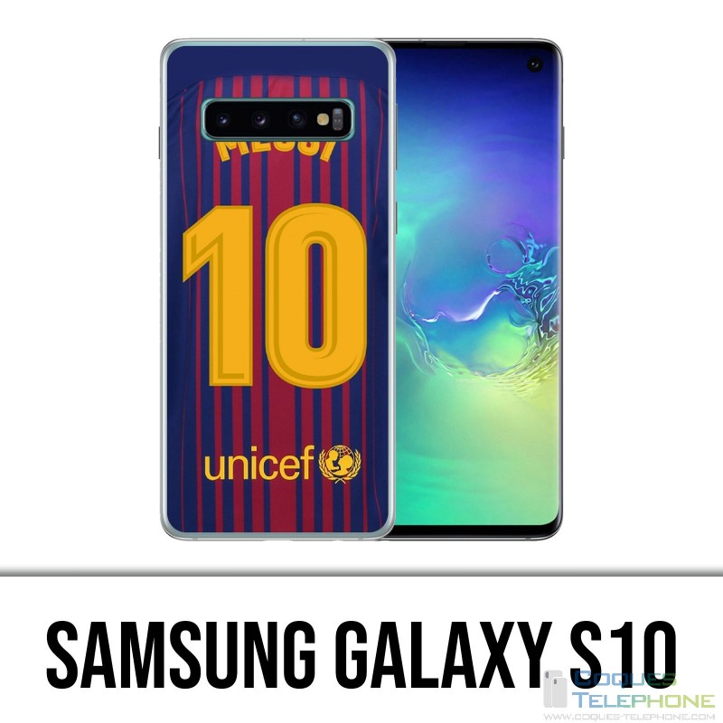 Coque Samsung Galaxy S10 - Messi Barcelone 10