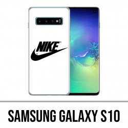 Custodia Samsung Galaxy S10 - Logo Nike bianco