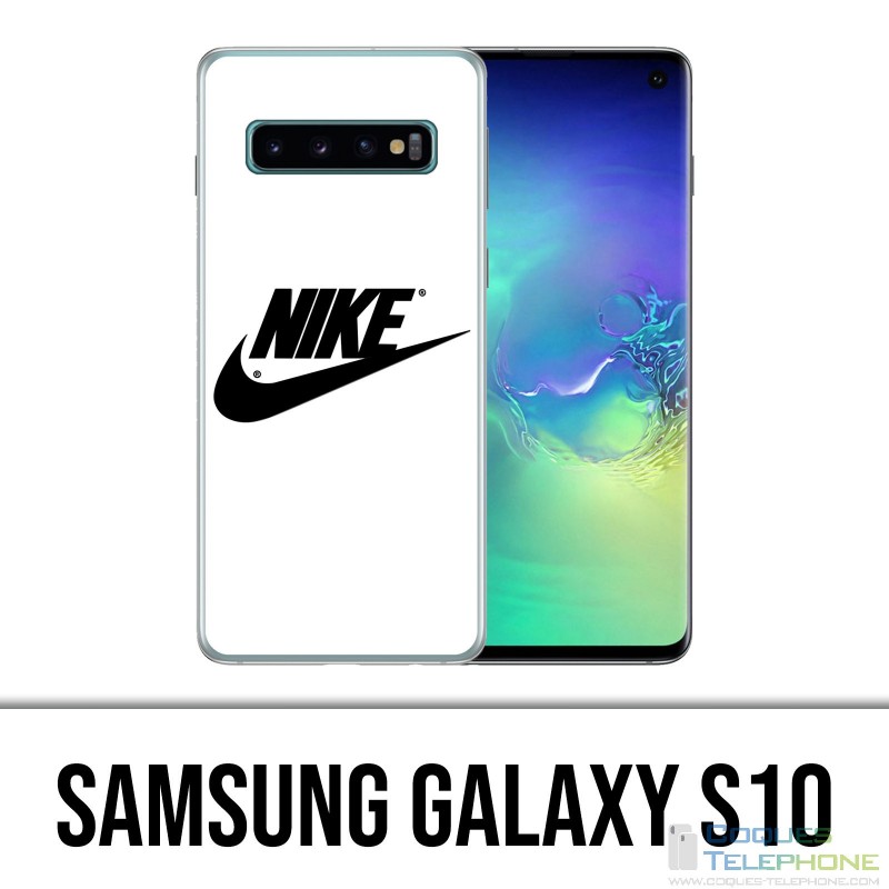 Custodia Samsung Galaxy S10 - Logo Nike bianco