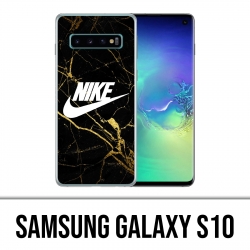 Samsung Galaxy S10 Hülle - Nike Logo Gold Marble