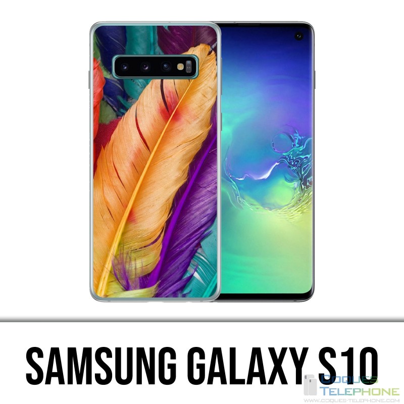 Samsung Galaxy S10 Hülle - Federn