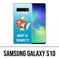 Coque Samsung Galaxy S10 - Pokémon Le Calme Avant La Trempette Magicarpe