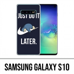 Samsung Galaxy S10 Case - Ronflex Pokémon Just Do It Later