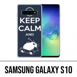 Coque Samsung Galaxy S10 - Pokémon Ronflex Keep Calm