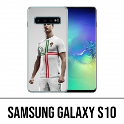 Coque Samsung Galaxy S10 - Ronaldo Football Splash