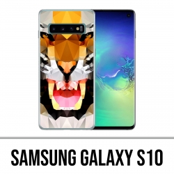 Coque Samsung Galaxy S10 - Tigre Geometrique