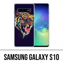 Samsung Galaxy S10 Case - Tiger Painting