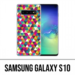 Samsung Galaxy S10 Hülle - Dreieck Mehrfarben
