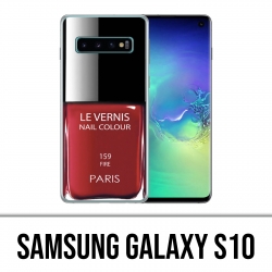 Coque Samsung Galaxy S10 - Vernis Paris Rouge