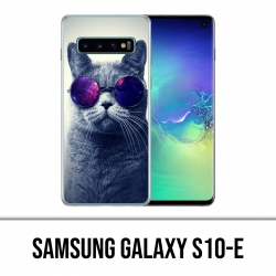 Coque Samsung Galaxy S10e - Chat Lunettes Galaxie