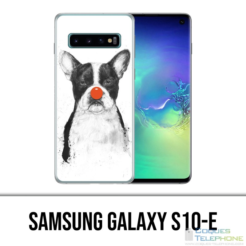 Coque Samsung Galaxy S10e - Chien Bouledogue Clown