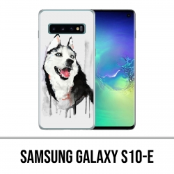 Coque Samsung Galaxy S10e - Chien Husky Splash