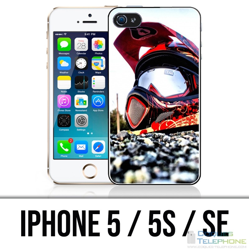 Coque iPhone 5 / 5S / SE - Casque Moto Cross