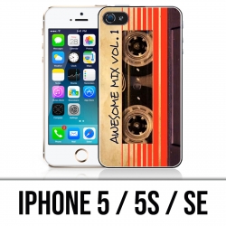 Coque iPhone 5 / 5S / SE - Cassette Audio Vintage Gardiens De La Galaxie