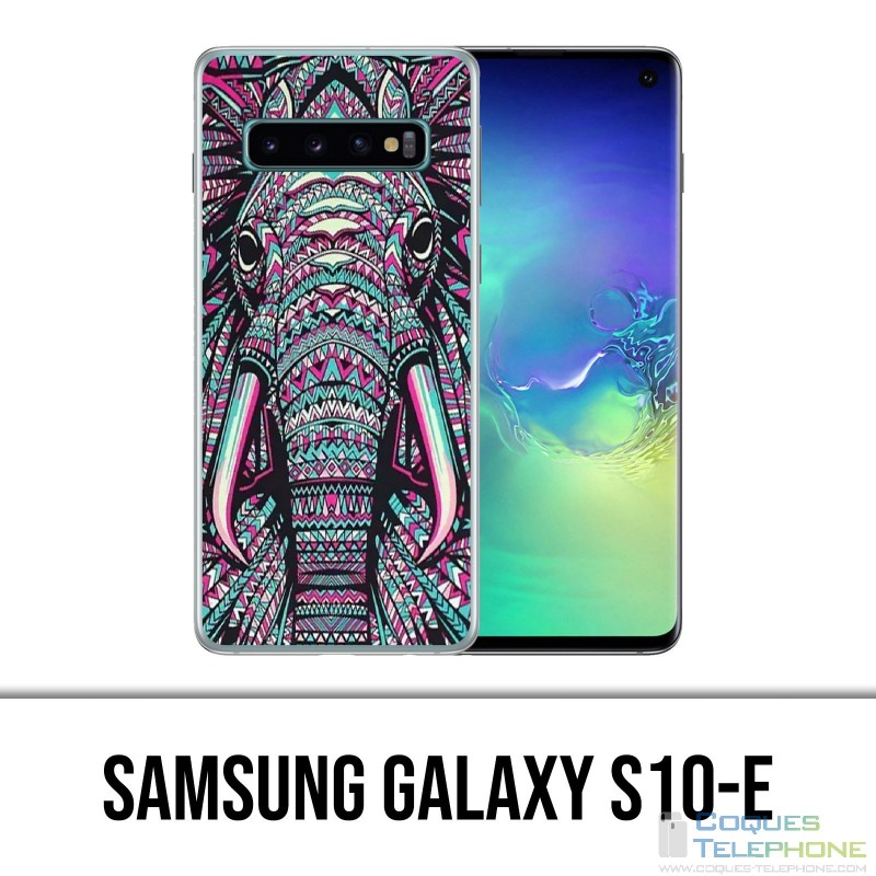 Samsung Galaxy S10e case - Colorful Aztec Elephant